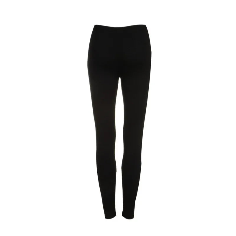 Black Punk Ripped Leggings Pants