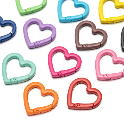 5Pcs  Heart Shaped Carabiner Keychain