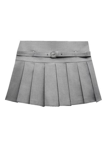 Box Pleat Mini Skirt