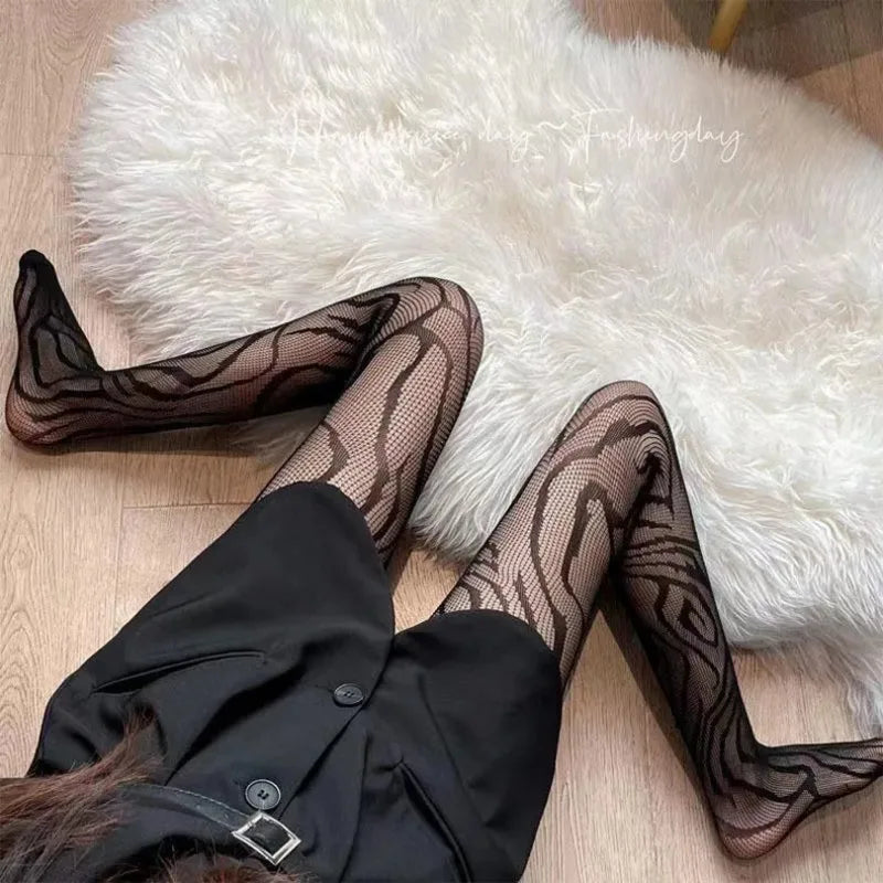 Patterned Fishnet Pantyhose