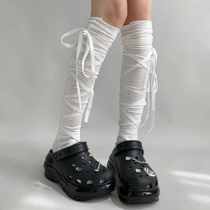 Calf Tie Leg Cover Socks