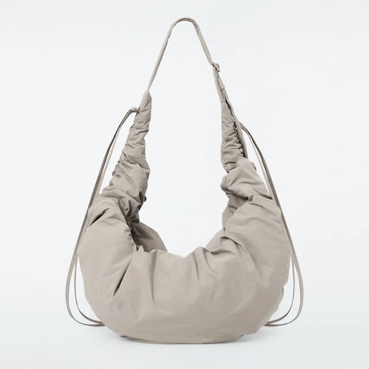 Ruched Half-Moon Shoulder Bag