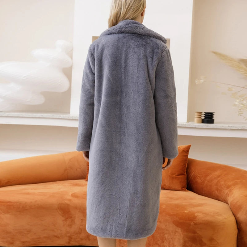 Winter Plush Rabbit Fur Coat