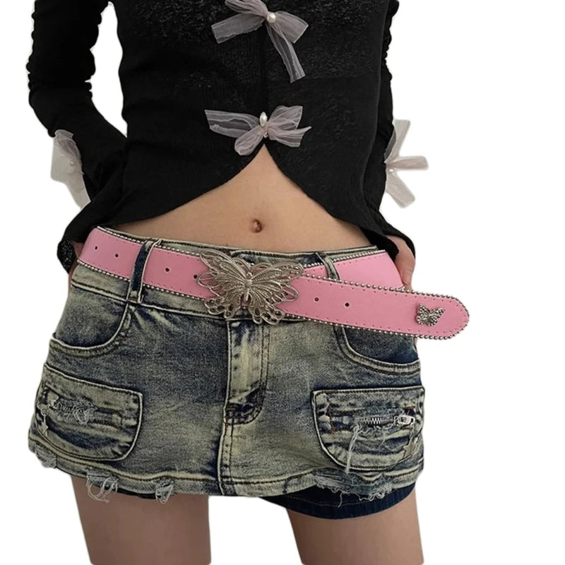 Belt with Butterfly Buckle