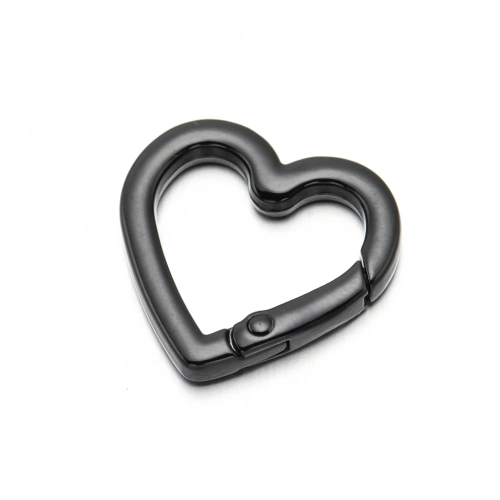 5Pcs  Heart Shaped Carabiner Keychain