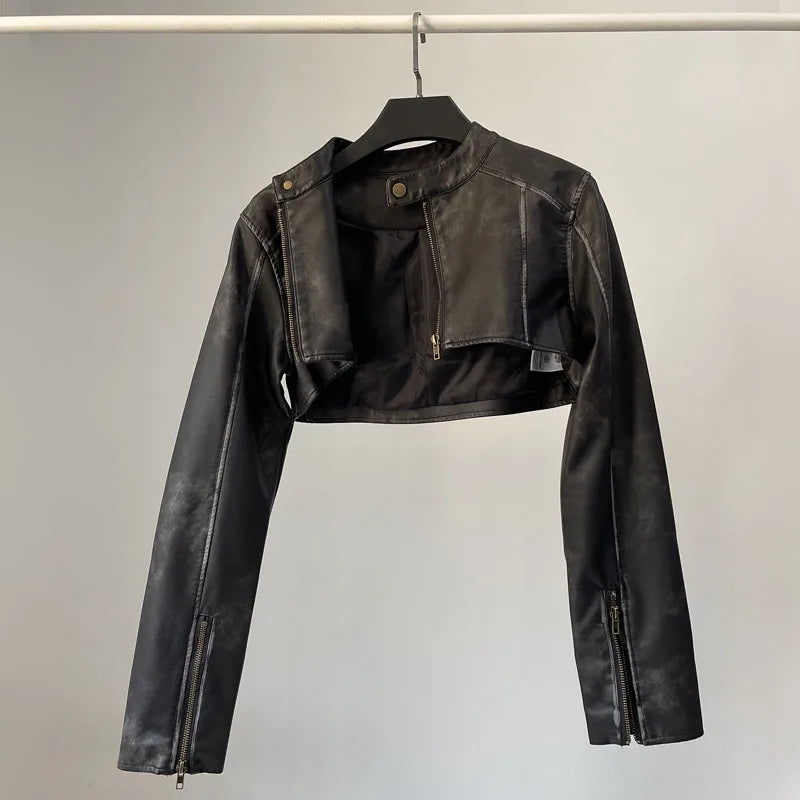 Cropped Biker Jacket