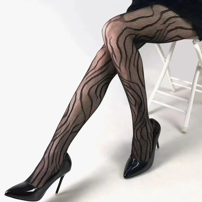 Patterned Fishnet Pantyhose