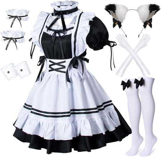 Cute Maid Cosplay Costume – 6-Piece