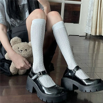 Japan Style High School Student Knee High Socks