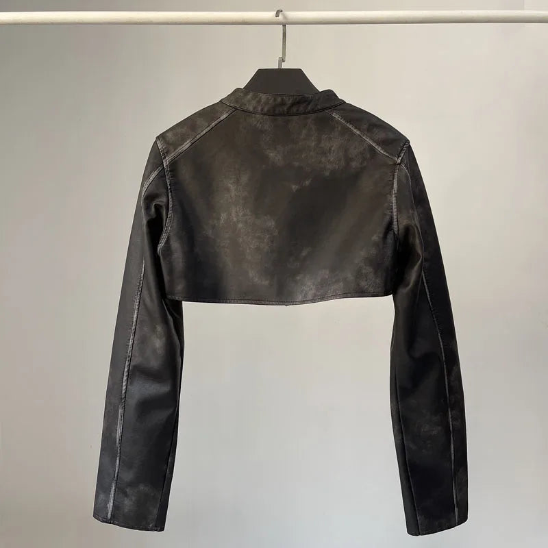 Cropped Biker Jacket