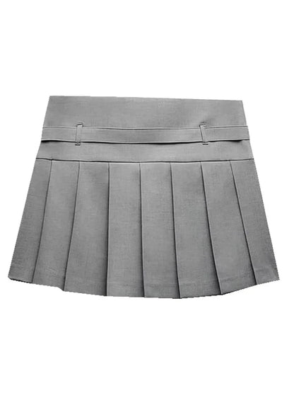 Box Pleat Mini Skirt