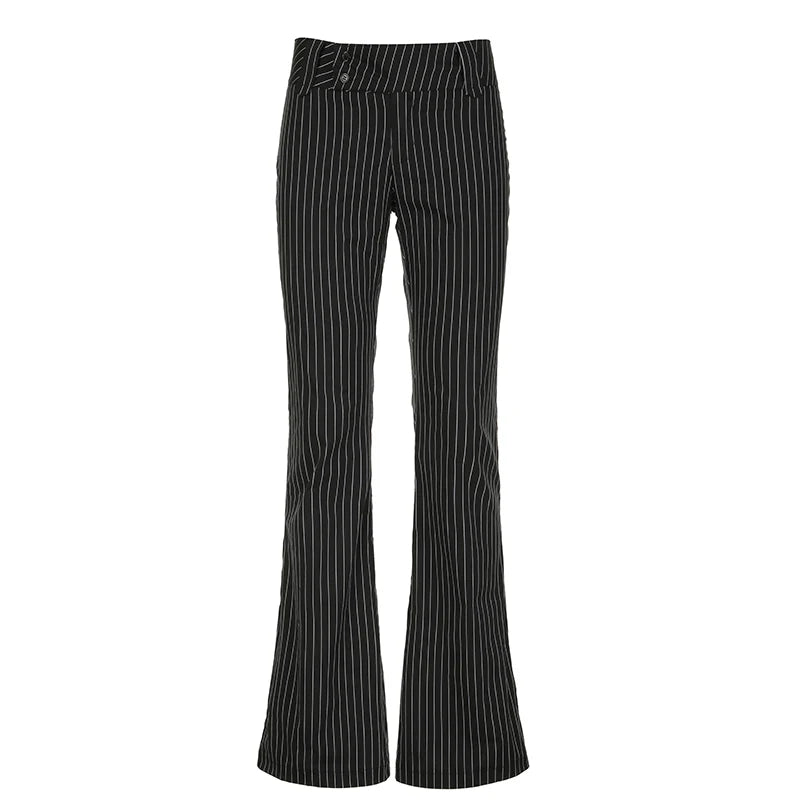 Vintage Slim Straight Suit Pants