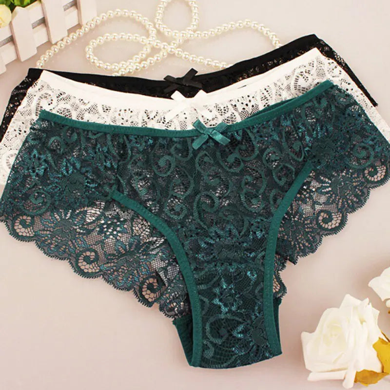 Women Sexy Lace Panties – Seamless Cotton Breathable Briefs