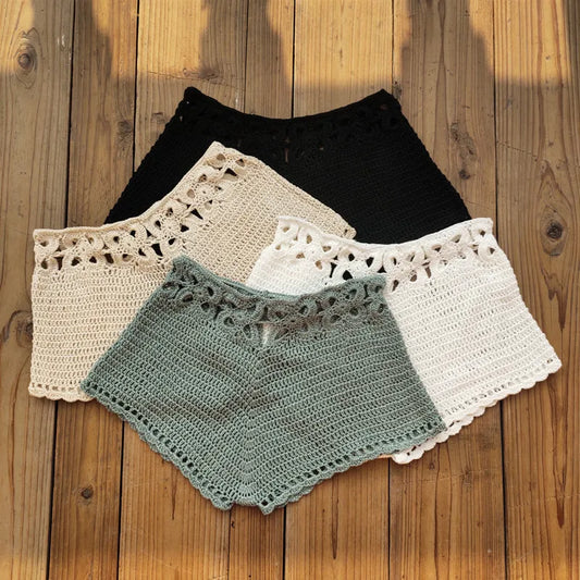 Crochet Cutout Shorts