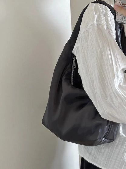 Vintage Black Nylon Shoulder Bag