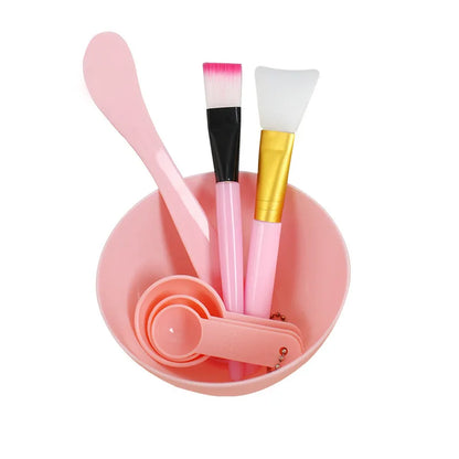 Facial Brush Mask Bowl Spoon Set (Plastics)