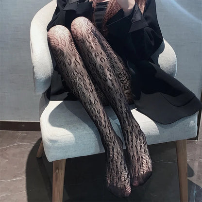 Gothic Leopard Print Silky Pantyhose