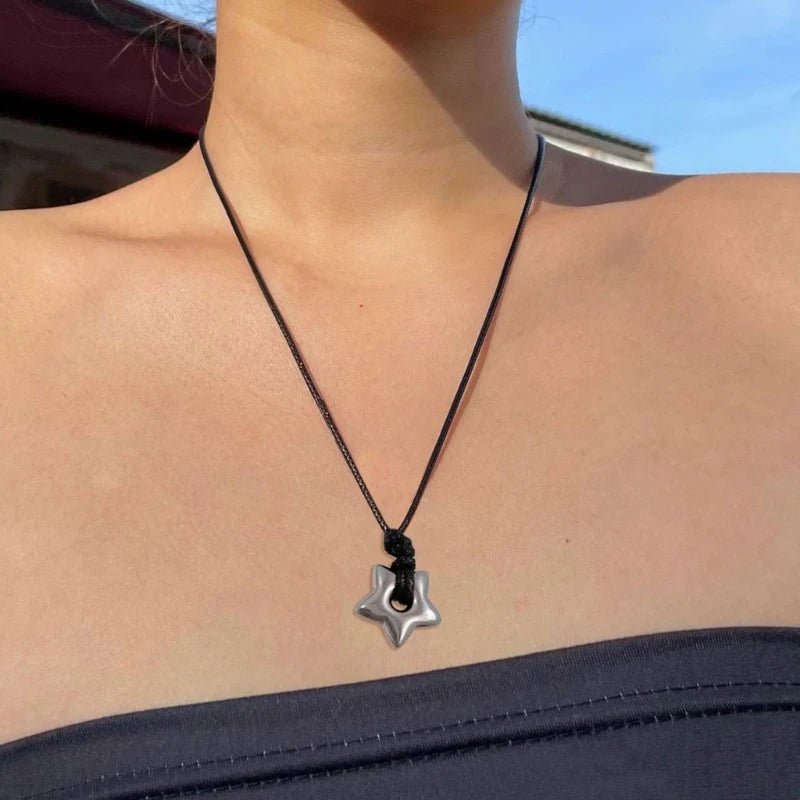 Hollow Five-pointed Star Necklace