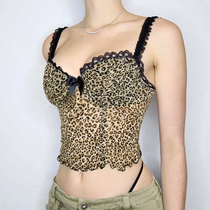 Retro Leopard Print Camis