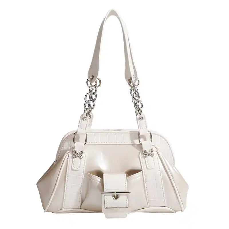 Retro Chic White Handbag