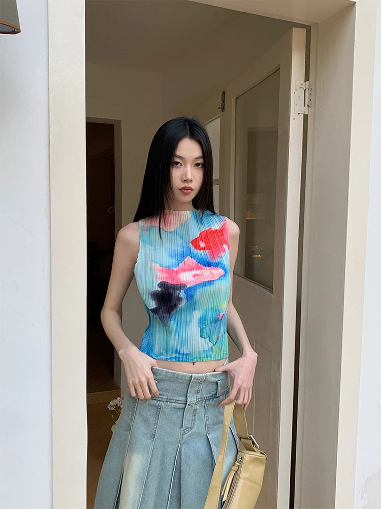 Goldfish Tie Dye Crop Top