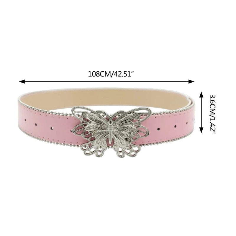 Belt with Butterfly Buckle